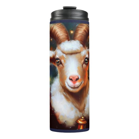 Bouteilles Isothermes Chèvre de Noël 4 (Devant)