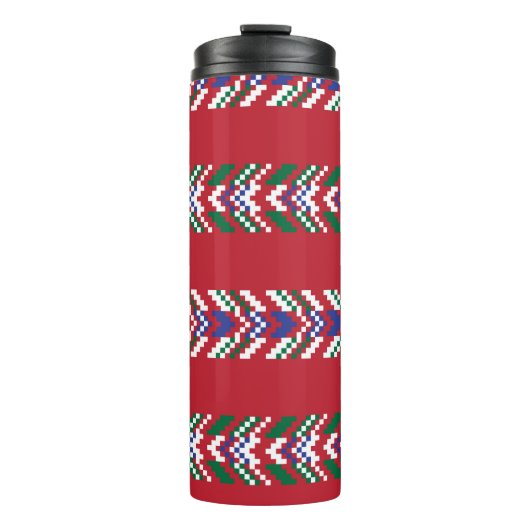 Bouteilles Isothermes Chevron fair isle sans couture motif design, (Devant)