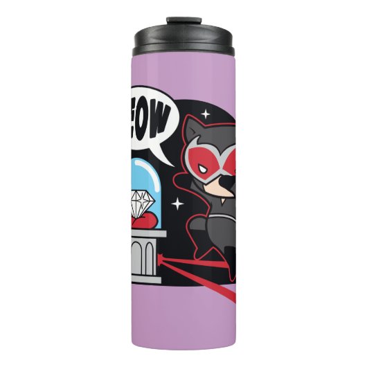 Bouteilles Isothermes Chibi Catwoman à voler un diamant (Devant)