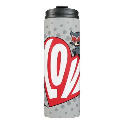 Bouteilles Isothermes Chibi Catwoman rebondit sur Batman (Devant)