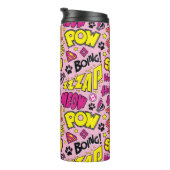 Bouteilles Isothermes Chibi Comic Phases et Logos Motif (Tourné sur la droite)