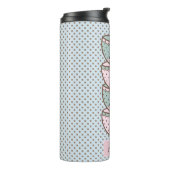 Bouteilles Isothermes Chibi Dotty Teacup Stack rose et bleu (Tourné sur la gauche)