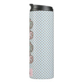 Bouteilles Isothermes Chibi Dotty Teacup Stack rose et bleu (Tourné sur la droite)