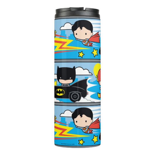 Bouteilles Isothermes Chibi Flash, Superman et Batman Racing Motif (Dos)