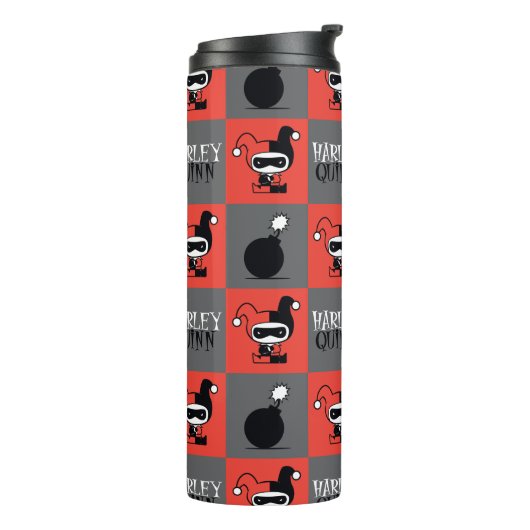 Bouteilles Isothermes Chibi Harley Quinn Checker Motif (Tourné sur la gauche)