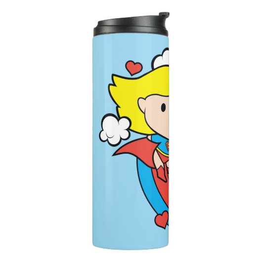 Bouteilles Isothermes Chibi Supergirl volant arc-en-ciel (Tourné sur la gauche)