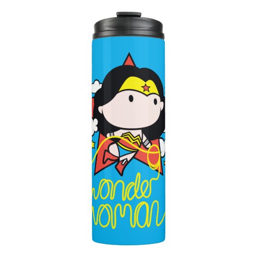 Bouteilles Isothermes Chibi Wonder Woman Voler Avec Lasso (Devant)