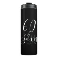 Chic 60 Sassy Black Blanc Nom 60e anniversaire Cad