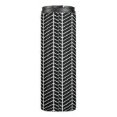 Bouteilles Isothermes Chic Black Herringbone Chevron Zig Zag Monogramme (Dos)