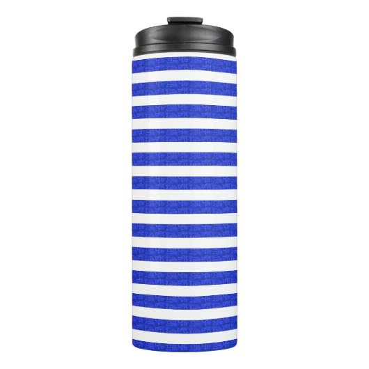 Bouteilles Isothermes Chic Blue Geometric Stripes (Devant)