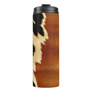 Bouteilles Isothermes Chic Brown Black Cream Western Cowhide