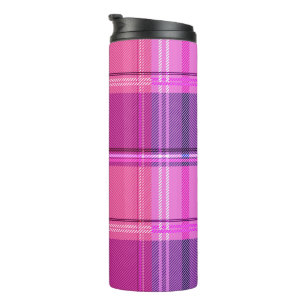 Bouteilles Isothermes Chic Magenta Berry Plaid Esthétique