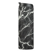 Bouteilles Isothermes Chic Marbre Noir & Blanc Aspect Glamour (Tourné sur la droite)