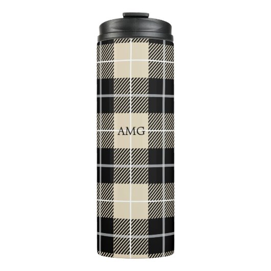 Bouteilles Isothermes Chic Monogram Thompson Camel Plaid Motif (Devant)