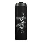 Bouteilles Isothermes Chic Monogramme Gris Noir (Devant)