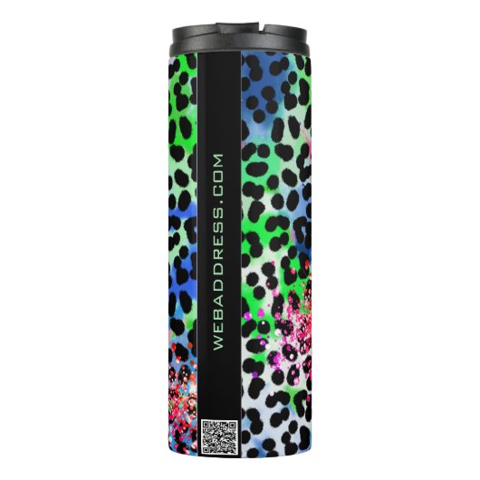 Bouteilles Isothermes *~* Chic QR Parties scintillant arc-en-ciel Zones (Dos)