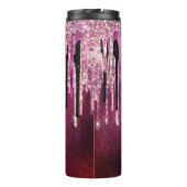 Bouteilles Isothermes Chic rose chaud noir gouttes parties scintillant m (Dos)