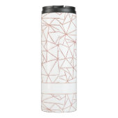 Bouteilles Isothermes Chic Rose Gold Foil Nom géométrique ou Monogramme (Dos)