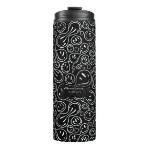 Bouteilles Isothermes Chic Sourire visage Melting Sourire Motif Noir