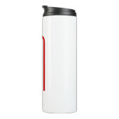Bouteilles Isothermes Chic Unique Monogramme Rouge Blanc Plaine Simple (Tourné sur la droite)
