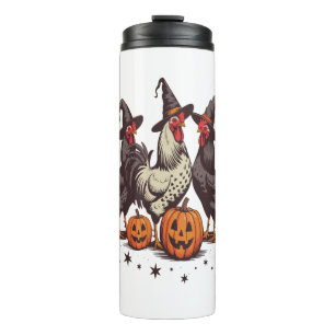 Bouteilles Isothermes Chicken sorcière Citrouille d'Halloween automne