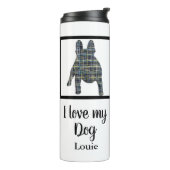 Bouteilles Isothermes Chien à Chien à Chien à Chien Jaune et Grille Bleu (Tourné sur la gauche)