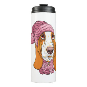 Bouteilles Isothermes chien Basset Hound race en tricot casquette