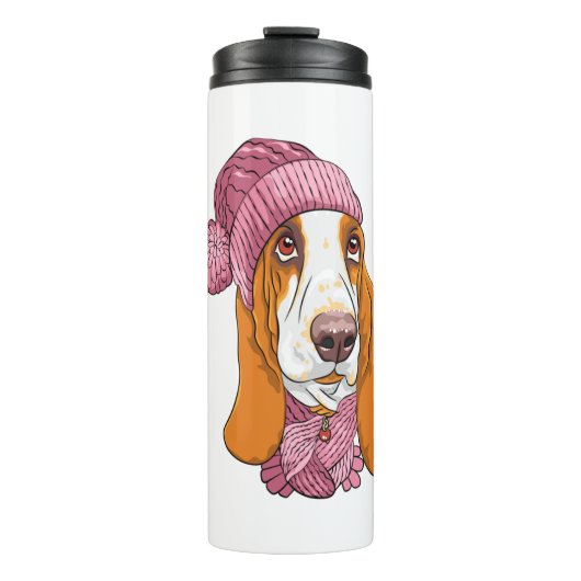 Bouteilles Isothermes chien Basset Hound race en tricot casquette (Devant)
