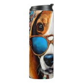 Bouteilles Isothermes Chien beagle avec lunettes de soleil (Tourné sur la gauche)