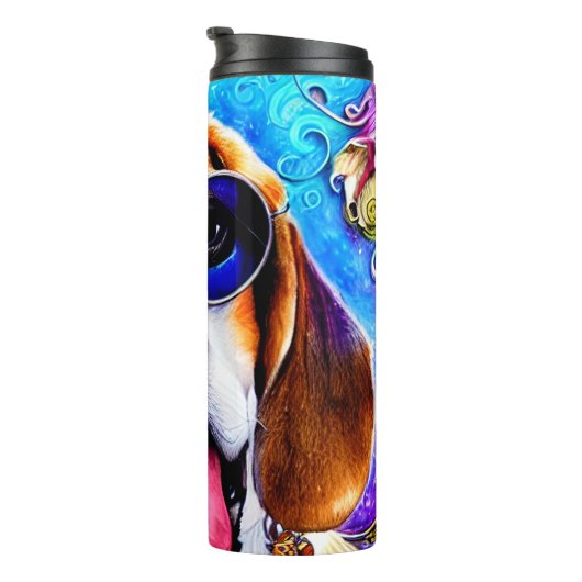 Bouteilles Isothermes Chien Beagle fou (Tourné sur la droite)