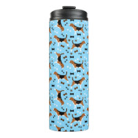 Chien beagle Motif Blue Pawprints
