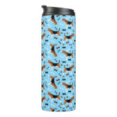 Bouteilles Isothermes Chien beagle Motif Blue Pawprints (Tourné sur la droite)