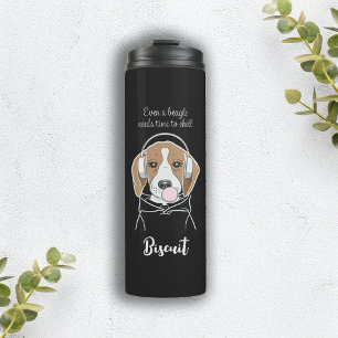 Bouteilles Isothermes Chien Beagle rigolo avec Bubble Gum détendu