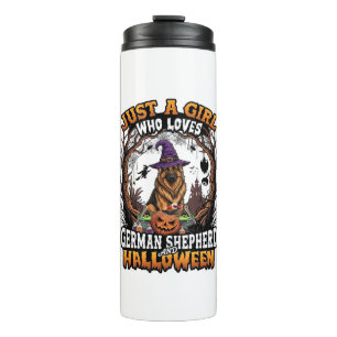 Bouteilles Isothermes Chien berger allemand Halloween Chapeau de sorcièr