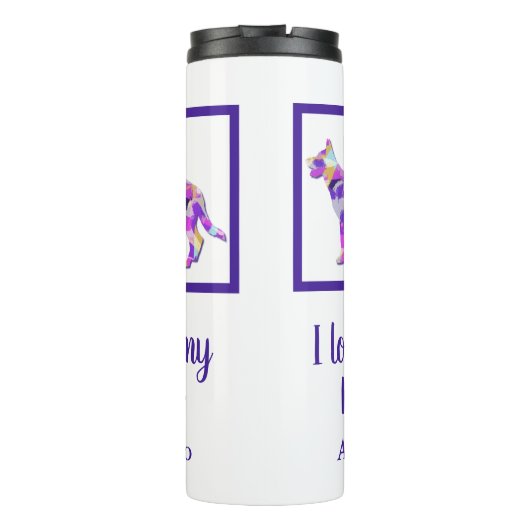 Bouteilles Isothermes Chien berger allemand Silhouette Purple PY&B (Dos)