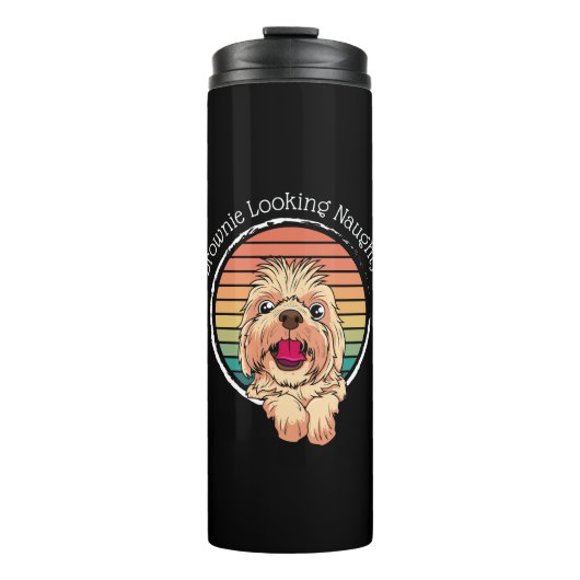 Bouteilles Isothermes Chien Brownie à l'air coquin (Devant)
