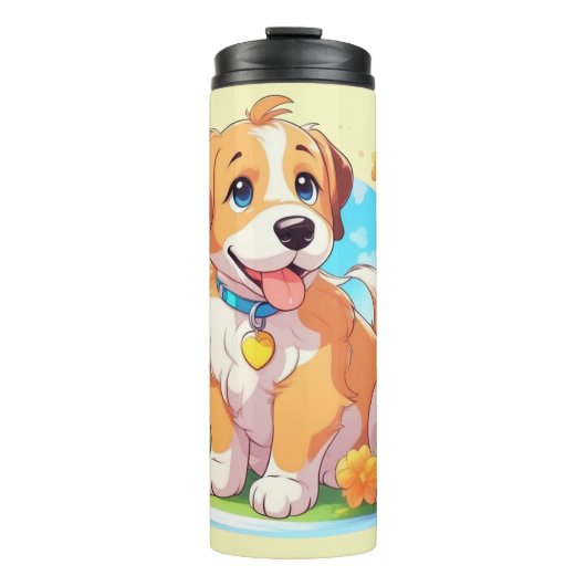 Bouteilles Isothermes Chien chiot mignon (Devant)