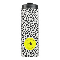 Chien dalmate Abstrait Motif rose chaud Monogramme