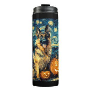 Bouteilles Isothermes Chien de berger allemand mignon Halloween Jack O L