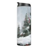 Bouteilles Isothermes Chien de Boston Terrier pendant Noël de neige (Tourné sur la droite)