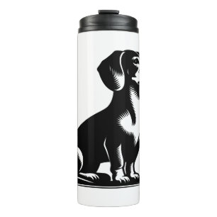 Bouteilles Isothermes Chien de chasse classique Dessin vintage de dachsh
