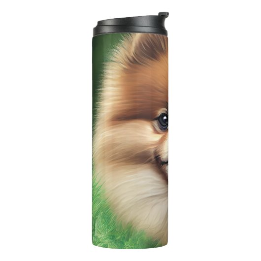 Bouteilles Isothermes Chien de Poméranie en tenue de jour St. Patrick (Tourné sur la gauche)