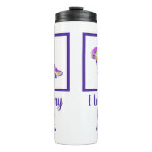 Bouteilles Isothermes Chien de Shihpod Silhouette mou pourpre PY&B (Devant)