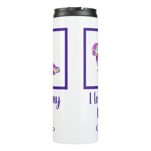 Bouteilles Isothermes Chien de Shihpod Silhouette mou pourpre PY&B (Dos)