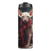 Bouteilles Isothermes Chien de Sphynx à Noël de neige (Devant)