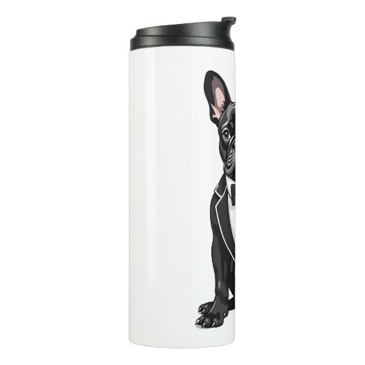Bouteilles Isothermes Chien de taureaux français à Tuxedo (Tourné sur la gauche)