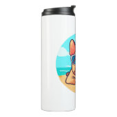 Bouteilles Isothermes Chien de taureaux français en vacances (Tourné sur la gauche)