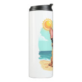 Bouteilles Isothermes Chien de taureaux français en vacances (Tourné sur la gauche)