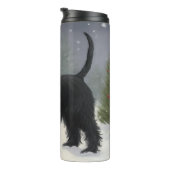 Bouteilles Isothermes Chien de Terrier écossais en Noël de neige (Tourné sur la droite)