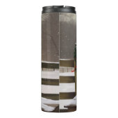 Bouteilles Isothermes Chien de Vizsla à Noël de neige (Dos)